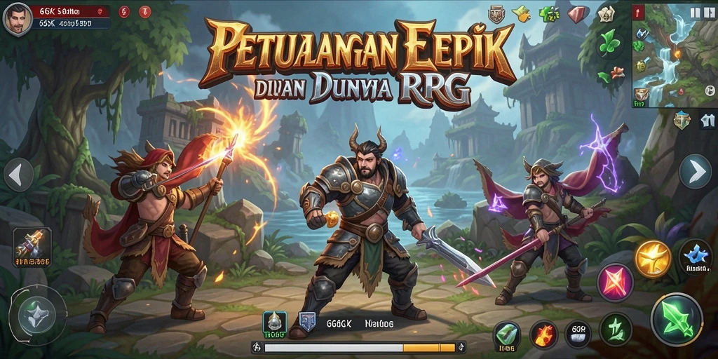 Tampilan menarik dari gameplay RPG 66K yang mendebarkan.