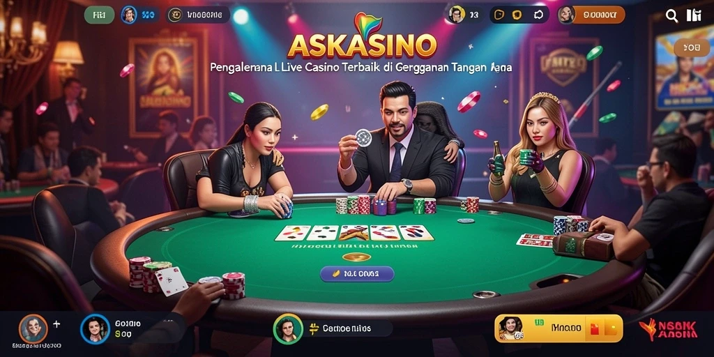 Screenshot gameplay Live Casino yang menampilkan dealer profesional.