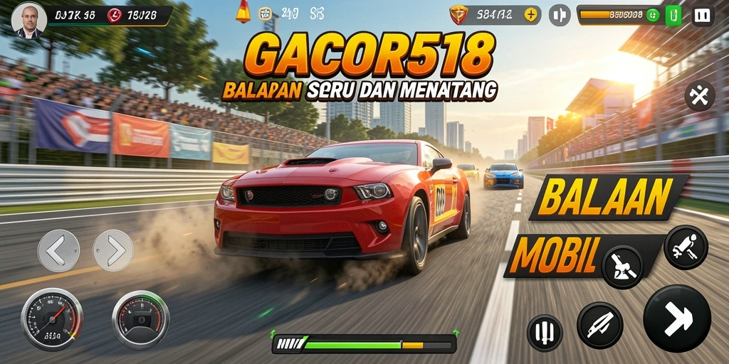 Gameplay balapan mobil yang mendebarkan di GACOR518.