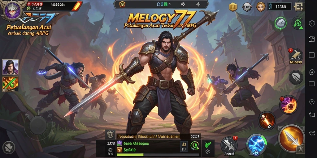 Tampilan gameplay seru dalam <strong>MELODY77</strong>, penuh aksi dan petualangan.