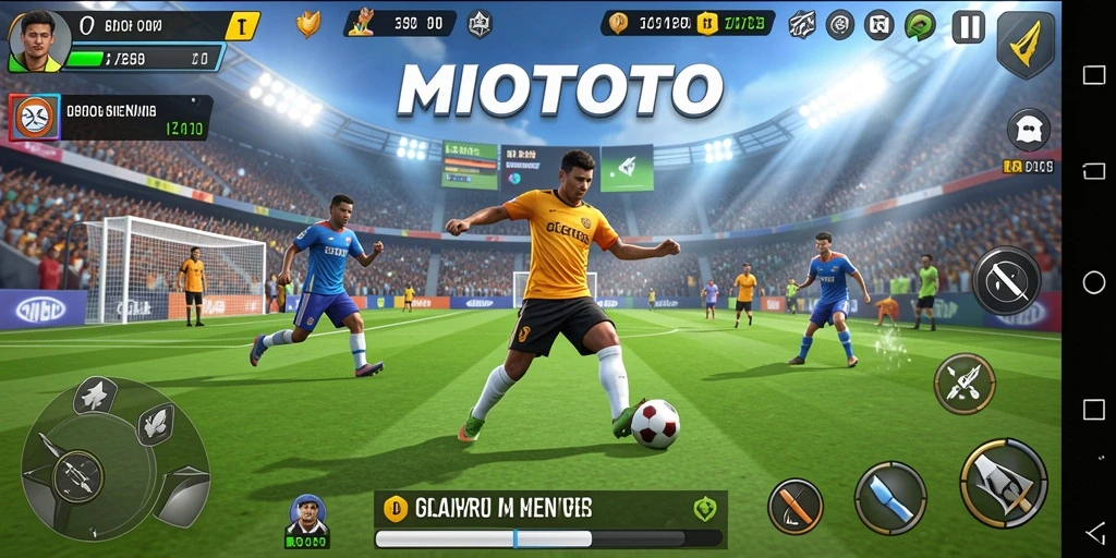 Tampilan gameplay <strong>MIOTOTO</strong> menampilkan aksi olahraga yang mendebarkan.