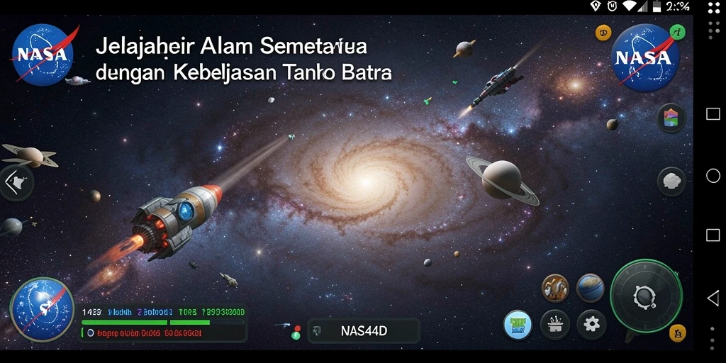 Tampilan gameplay yang menakjubkan di dalam dunia Open World NASA4D.