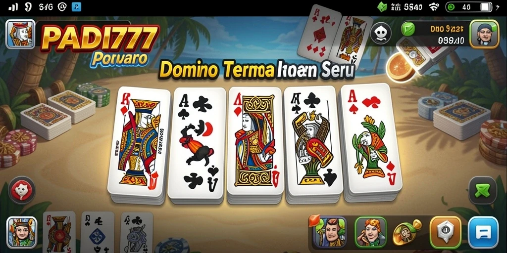 Tampilan gameplay seru PADI777 saat bermain Domino.
