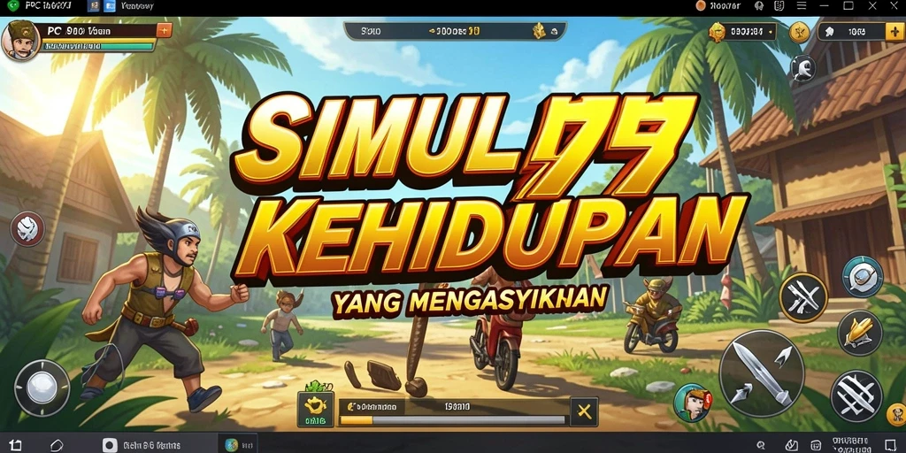Tampilan gameplay menarik dari PC777 yang menggambarkan simulasi kehidupan.