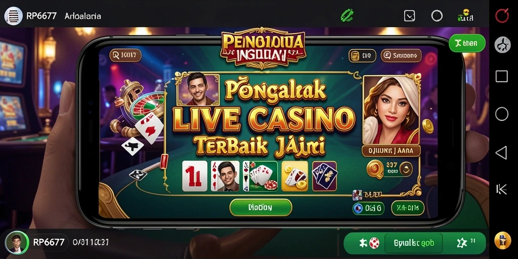 Tampilan gameplay mendebarkan dari aplikasi Live Casino RP6677.