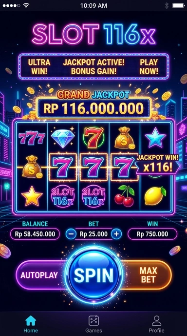 Tampilan antarmuka pengguna yang sederhana di 116x.